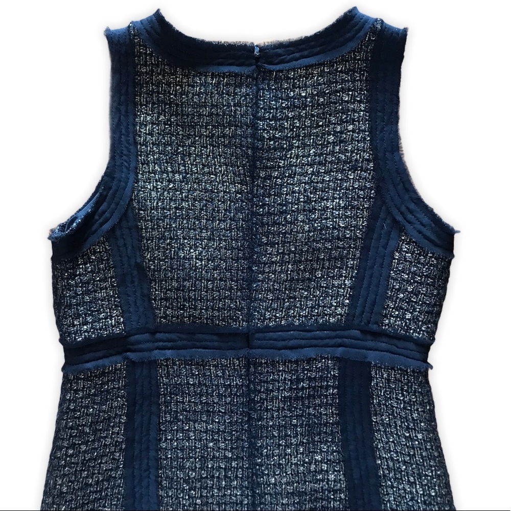 Michael Kors Black and Gold Sleeveless Wool Dress - Picture 6 of 10